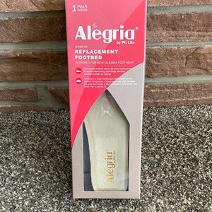 Alegria Replacement Footbed in Cream and Gold Branding